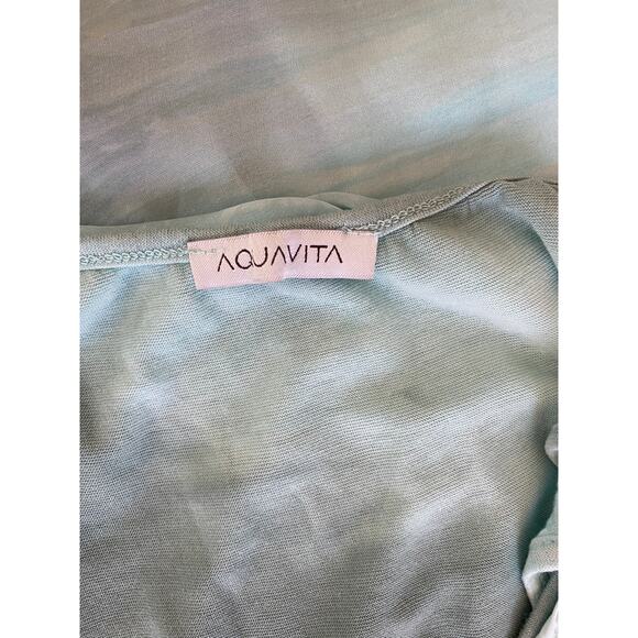 Aquavita short sleeve mint green all in 1 beachwear short sleeve tunic top large - Picture 7 of 13
